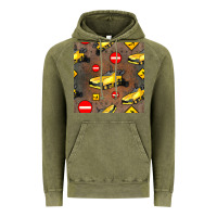 Vintage Olive asphalt paver seamless pattern Vintage Hoodie - BundleAndBundleShop