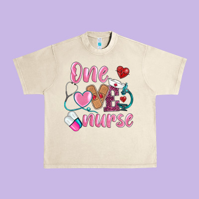 One Loved Nurse Urban Heavy Tee Designed By Barkaloodesign