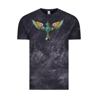 Cloud Black western cross wings Vintage Tee - BarkalooDesign