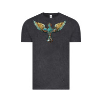 Vintage Black western cross wings Vintage Tee - BarkalooDesign