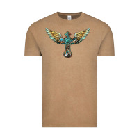 Vintage Coffee western cross wings Vintage Tee - BarkalooDesign