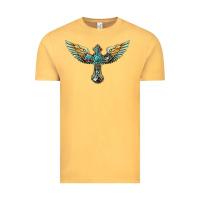 Vintage Mustard western cross wings Vintage Tee - BarkalooDesign
