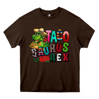 Chocolate Brown taco saurus rex Heavy Core Tee - CTS Tumbler Store