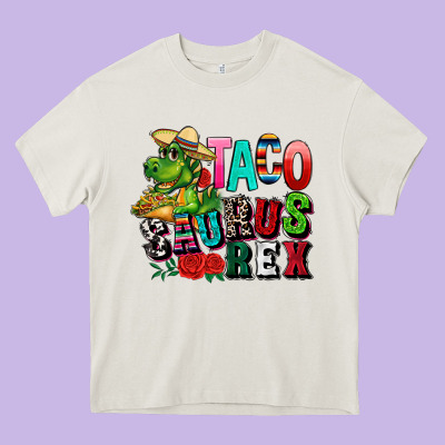 Taco Saurus Rex Heavy Core Tee Designed By Cts Tumbler Store