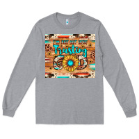 Heather Grey i'm just out here trusting god Long Sleeve Tee - JahusDesignShop