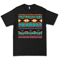 Black aztec turquoise gemstone seamless pattern Premium Tee - HRA Design Shop