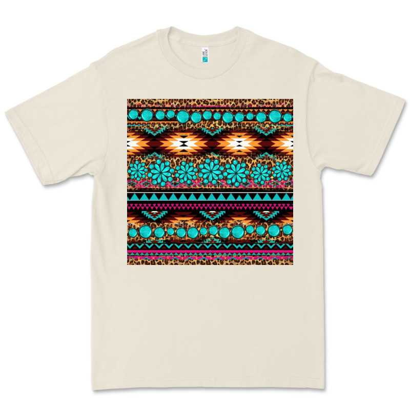 Aztec Turquoise Gemstone Seamless Pattern Premium Tee by HRA Design Shop | Teevron