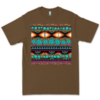 Cacao aztec turquoise gemstone seamless pattern Premium Tee - HRA Design Shop