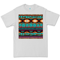 Dove Grey aztec turquoise gemstone seamless pattern Premium Tee - HRA Design Shop