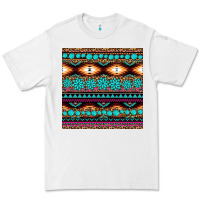 White aztec turquoise gemstone seamless pattern Premium Tee - HRA Design Shop