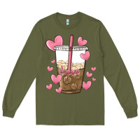 Army Green valentine coffee lover Long Sleeve Tee - MaliasSmallBusiness