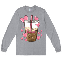 Heather Grey valentine coffee lover Long Sleeve Tee - MaliasSmallBusiness