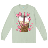 Matcha valentine coffee lover Long Sleeve Tee - MaliasSmallBusiness