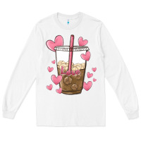 White valentine coffee lover Long Sleeve Tee - MaliasSmallBusiness