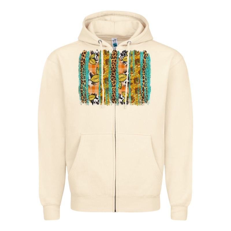Fall Sunflower Brushstroke Zipper Hoodie by BundleAndBundleShop | Teevron