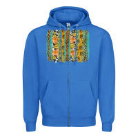 True Royal fall sunflower brushstroke Zipper Hoodie - BundleAndBundleShop