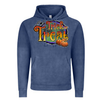 Vintage Denim trick or treat black Vintage Hoodie - JahusDesignShop