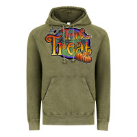 Vintage Olive trick or treat black Vintage Hoodie - JahusDesignShop