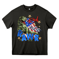Asphalt red white rawr Heavy Core Tee - Zillion Design Studio