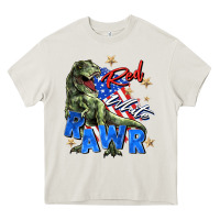 Red White Rawr Heavy Core Tee | Teevron
