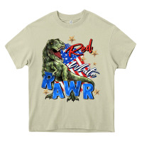 Mossy red white rawr Heavy Core Tee - Zillion Design Studio