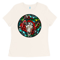 Bone Christmas skull Ladies Tee - RanaPortraitStore