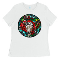 White Christmas skull Ladies Tee - RanaPortraitStore