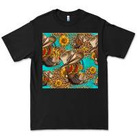 Black western boots and hat seamless pattern Premium Tee - HRA Design Shop