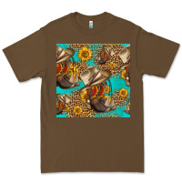 Cacao western boots and hat seamless pattern Premium Tee - HRA Design Shop