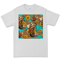 Dove Grey western boots and hat seamless pattern Premium Tee - HRA Design Shop