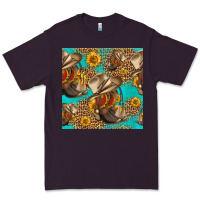 Plum western boots and hat seamless pattern Premium Tee - HRA Design Shop