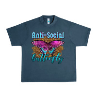 Midnight Navy Western Anti-Social Butterfly Urban Heavy Tee - LillyAllenDesigns