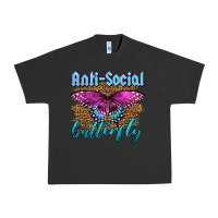 Pigment Black Western Anti-Social Butterfly Urban Heavy Tee - LillyAllenDesigns