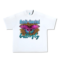 Western Anti-social Butterfly Urban Heavy Tee | Teevron