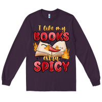 Plum i like my books extra spicy Long Sleeve Tee - MaliasSmallBusiness