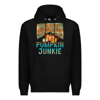 Black Pumpkin junkie Premium Hoodie - NancyCooperArtShop