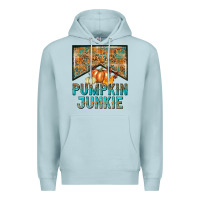 Blue Mist Pumpkin junkie Premium Hoodie - NancyCooperArtShop