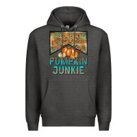 Charcoal Heather Pumpkin junkie Premium Hoodie - NancyCooperArtShop