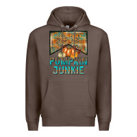 Coffee Pumpkin junkie Premium Hoodie - NancyCooperArtShop