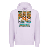 Lilac Pumpkin junkie Premium Hoodie - NancyCooperArtShop