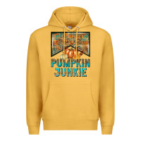 Mustard Pumpkin junkie Premium Hoodie - NancyCooperArtShop