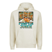 Oatmeal Heather Pumpkin junkie Premium Hoodie - NancyCooperArtShop
