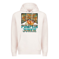 Pale Pink Pumpkin junkie Premium Hoodie - NancyCooperArtShop