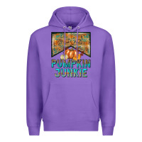 Purple Pumpkin junkie Premium Hoodie - NancyCooperArtShop