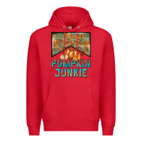 Red Pumpkin junkie Premium Hoodie - NancyCooperArtShop