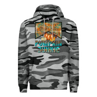 Slate Camo Pumpkin junkie Premium Hoodie - NancyCooperArtShop