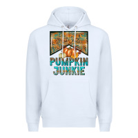 White Pumpkin junkie Premium Hoodie - NancyCooperArtShop
