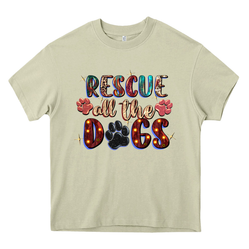 Rescue All The Dogs Heavy Core Tee by Zillion Design Studio | Teevron