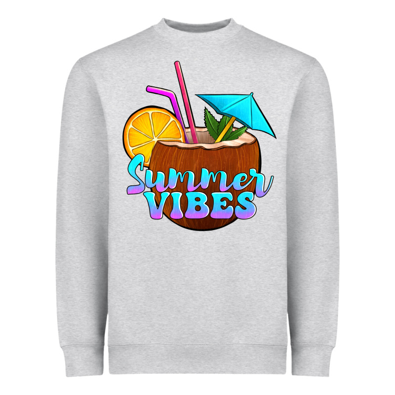 Summer Vibes Coconut Drink Heavyweight Sweatshirt by Jasminsmagicworld | Teevron