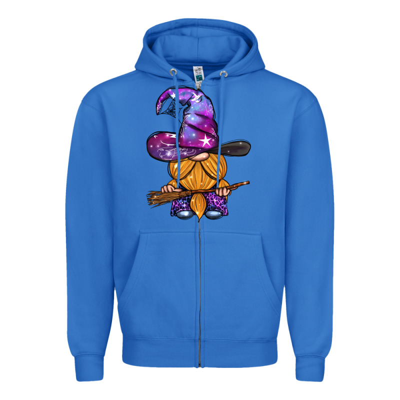 Witch Gnome With Broom Zipper Hoodie by BundleAndBundleShop | Teevron